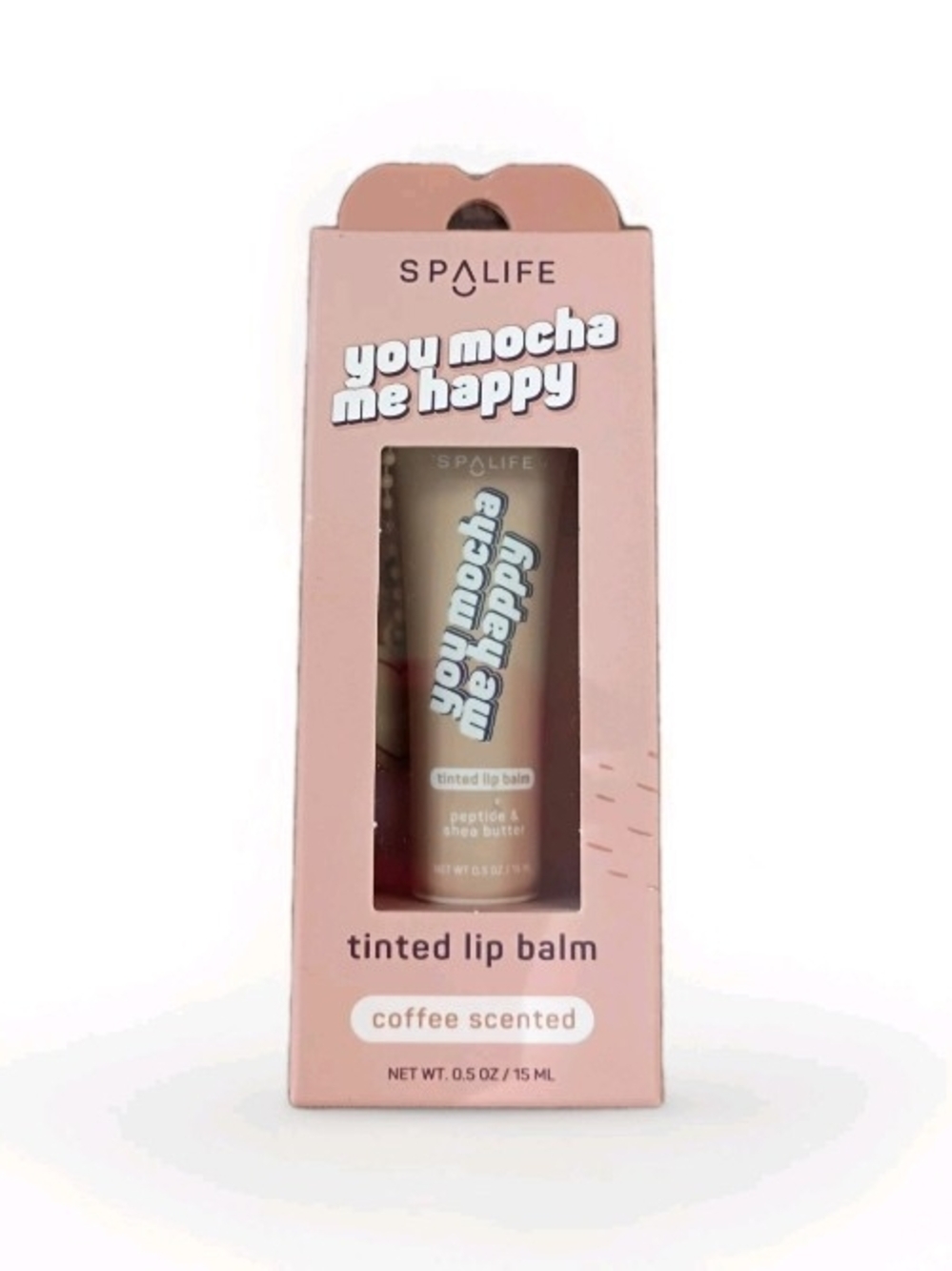 Spa Life Tinted Lip Balm  You Mocha Me Happy Coffee Scented 0.5 Oz
